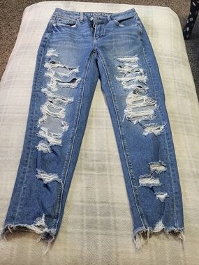 American Eagle Size Zero Distressed Women's Blue Jeans